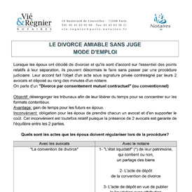 Le divorce amiable sans juge – mode d’emploi