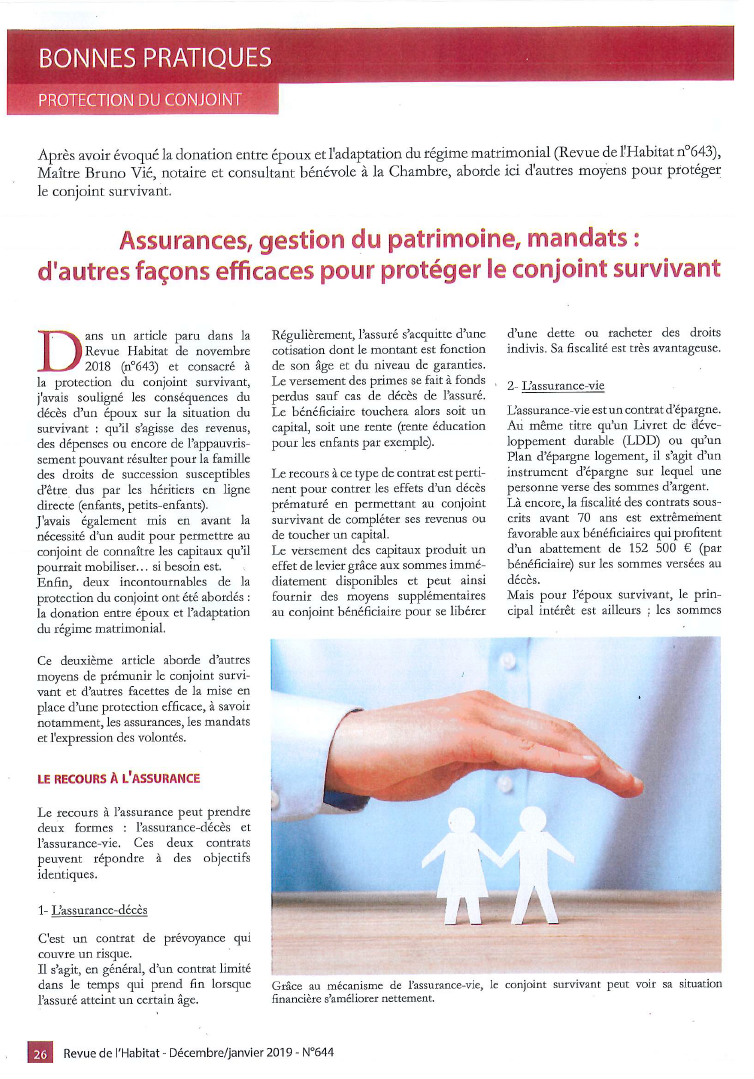 Préparer l’avenir et protéger son conjoint